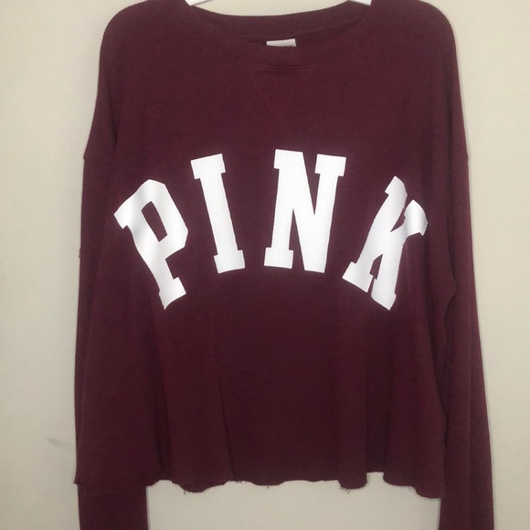 Burgundy long sleeve shirt (PINK) - Picture 1 of 4
